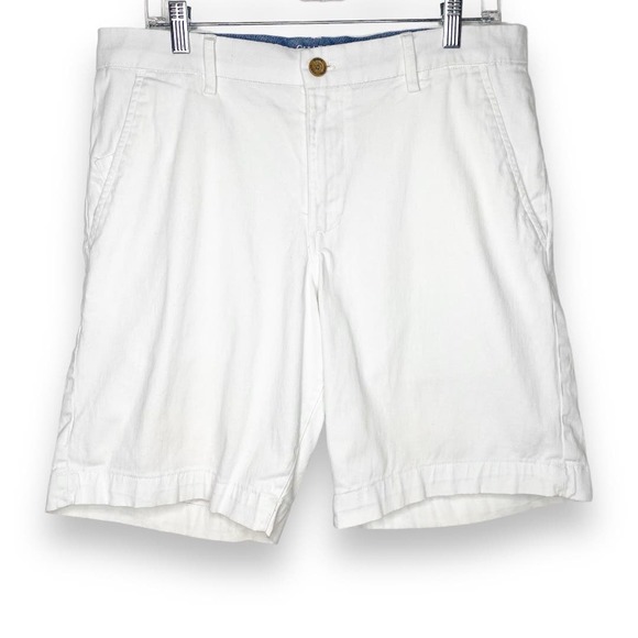 Chaps Shorts Mens Chaps Coastland Wash Stretch White Shorts 34